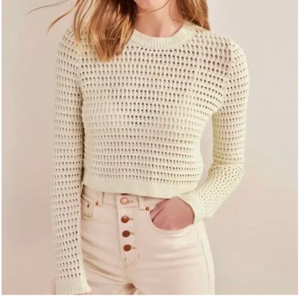 Boden Cream Knit Women's Sweater